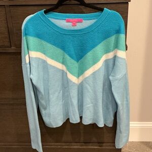 LIly Pulitzer Blue Sweater with Teal Accent
